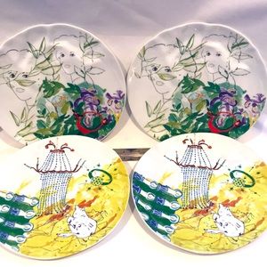 Anthropologie x Rebekah Maysles Plates - (4) set